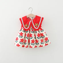 Carregar imagem no visualizador da galeria, Vestido con volados y estampa de flores
