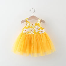 Carregar imagem no visualizador da galeria, Vestido de tul con estampas de flores y moño
