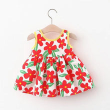 Carregar imagem no visualizador da galeria, Vestido con estampas de flores y moño
