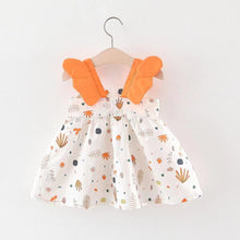 Carregar imagem no visualizador da galeria, Vestido blanco con estampas y alas
