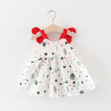 Carregar imagem no visualizador da galeria, Vestido blanco con estampas y alas
