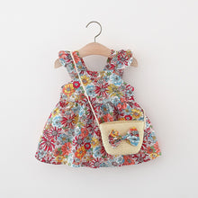 Carregar imagem no visualizador da galeria, Vestido con estampas de flores y cartera
