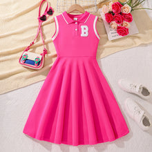 Cargar imagen en el visor de la galería, Vestido pink con cuello y letra
