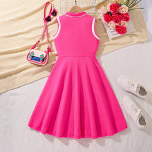 Cargar imagen en el visor de la galería, Vestido pink con cuello y letra
