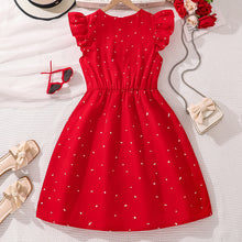 Cargar imagen en el visor de la galería, Vestido rojo con estampas y volados
