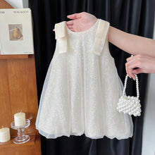 Cargar imagen en el visor de la galería, Vestido de tul con lentejuelas y moños
