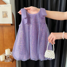 Carregar imagem no visualizador da galeria, Vestido de tul con lentejuelas y moños
