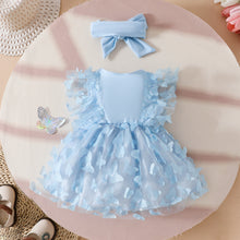 Carregar imagem no visualizador da galeria, Vestido de mariposas con tul y vincha

