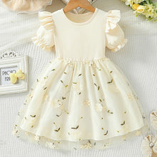 Cargar imagen en el visor de la galería, Vestido de tul con bordados flores y volados
