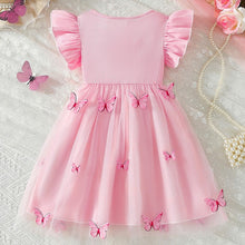 Cargar imagen en el visor de la galería, Vestido con volados y falda de tul con mariposas
