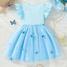 Cargar imagen en el visor de la galería, Vestido con volados y falda de tul con mariposas
