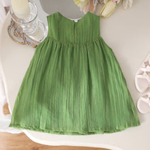 Carregar imagem no visualizador da galeria, Vestido liso con detalles de moños blanco
