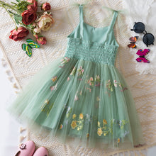 Carregar imagem no visualizador da galeria, Vestido de tul con bordados, engomado atrás

