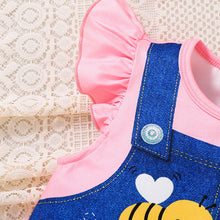Carregar imagem no visualizador da galeria, Vestido con volados estilo jardinera falsa de abeja
