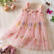 Cargar imagen en el visor de la galería, Vestido de tul con bordados de flores
