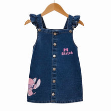 Carregar imagem no visualizador da galeria, Vestido jeans con volados de Stitch
