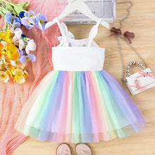 Carregar imagem no visualizador da galeria, Vestido de conejo con falda de tul colorido y lentejuelas
