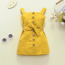 Carregar imagem no visualizador da galeria, Vestido liso con botones y cinto
