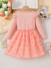 Carregar imagem no visualizador da galeria, Vestido salmón de Capibara con corazón y  falda de tul
