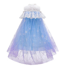 Cargar imagen en el visor de la galería, Vestido largo de Elsa Frozen con encajes
