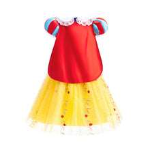 Carregar imagem no visualizador da galeria, Vestido de Blancanieves con encaje, detalle de lentejuelas y capa

