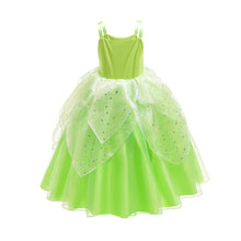 Carregar imagem no visualizador da galeria, Vestido largo verde de tul estilo Tinker Bell
