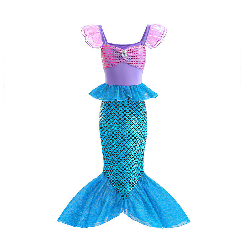 Vestido estilo sirena con escamas