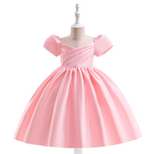 Carregar imagem no visualizador da galeria, Vestido liso con manga y moño
