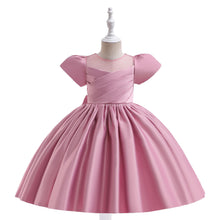 Carregar imagem no visualizador da galeria, Vestido liso con manga y moño
