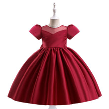 Carregar imagem no visualizador da galeria, Vestido liso con manga y moño
