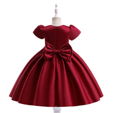 Carregar imagem no visualizador da galeria, Vestido liso con manga y moño
