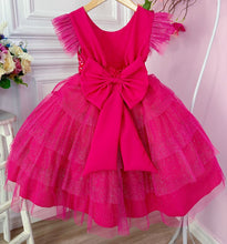 Cargar imagen en el visor de la galería, Vestido pink escalonado de Barbie con brillo
