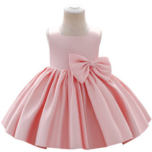 Cargar imagen en el visor de la galería, Vestido liso con moño grande
