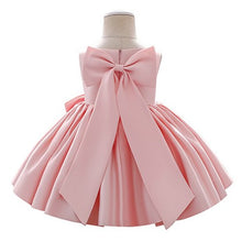 Cargar imagen en el visor de la galería, Vestido liso con moño grande
