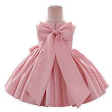 Cargar imagen en el visor de la galería, Vestido liso con moño grande
