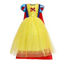 Cargar imagen en el visor de la galería, Vestido largo de Blanca Nieves con capa y vincha

