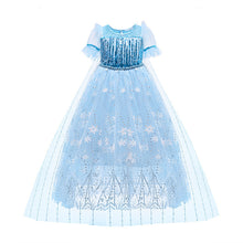 Carregar imagem no visualizador da galeria, Vestido largo de Frozen con capa
