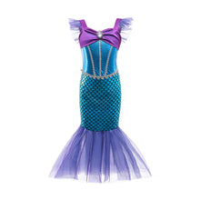 Carregar imagem no visualizador da galeria, Vestido estilo Sirena turquesa con lila
