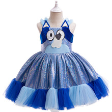 Cargar imagen en el visor de la galería, Vestido azul con tul de Bluey
