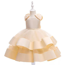 Carregar imagem no visualizador da galeria, Vestido escalonado con moños en el hombro
