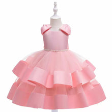 Carregar imagem no visualizador da galeria, Vestido escalonado con moños en el hombro
