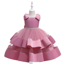 Carregar imagem no visualizador da galeria, Vestido escalonado con moños en el hombro
