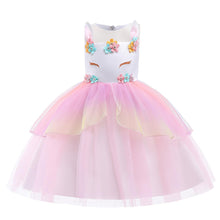 Cargar imagen en el visor de la galería, Vestido de unicornio con tul colorido
