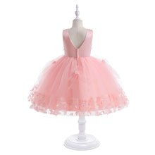 Carregar imagem no visualizador da galeria, Vestido rosa con bordados de mariposas
