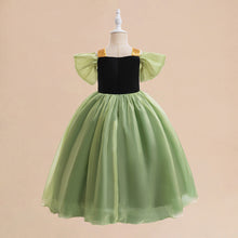 Carregar imagem no visualizador da galeria, Vestido largo verde con negro estilo Anna de Frozen
