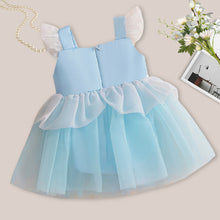 Carregar imagem no visualizador da galeria, Body vestido celeste con lentejuelas y tul estilo Cenicienta
