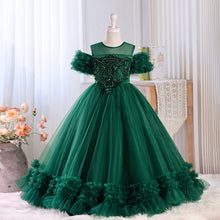 Cargar imagen en el visor de la galería, Vestido largo con flores y perlas
