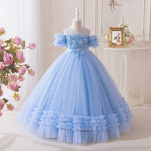 Cargar imagen en el visor de la galería, Vestido largo con flores y perlas
