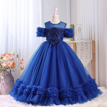Cargar imagen en el visor de la galería, Vestido largo con flores y perlas
