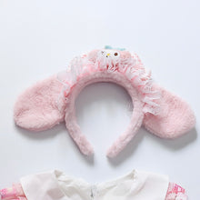Cargar imagen en el visor de la galería, Vestido rosa de My Melody (Sanrio) con moño grande, hebillas y vincha

